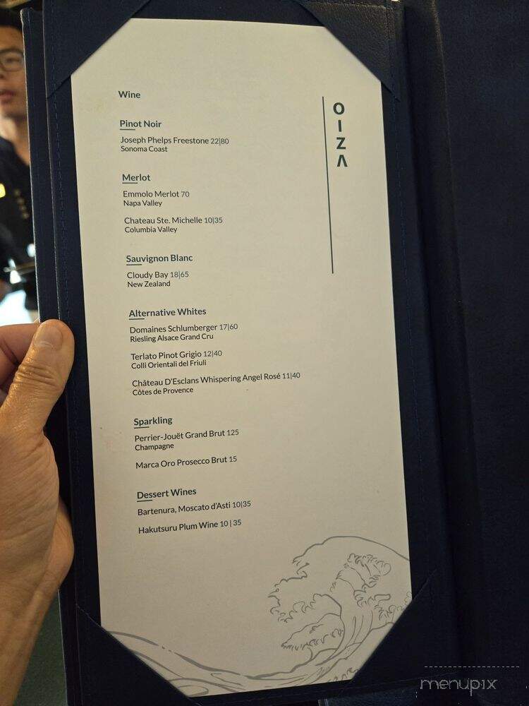 O-IZA - Fresno, CA menu_pic