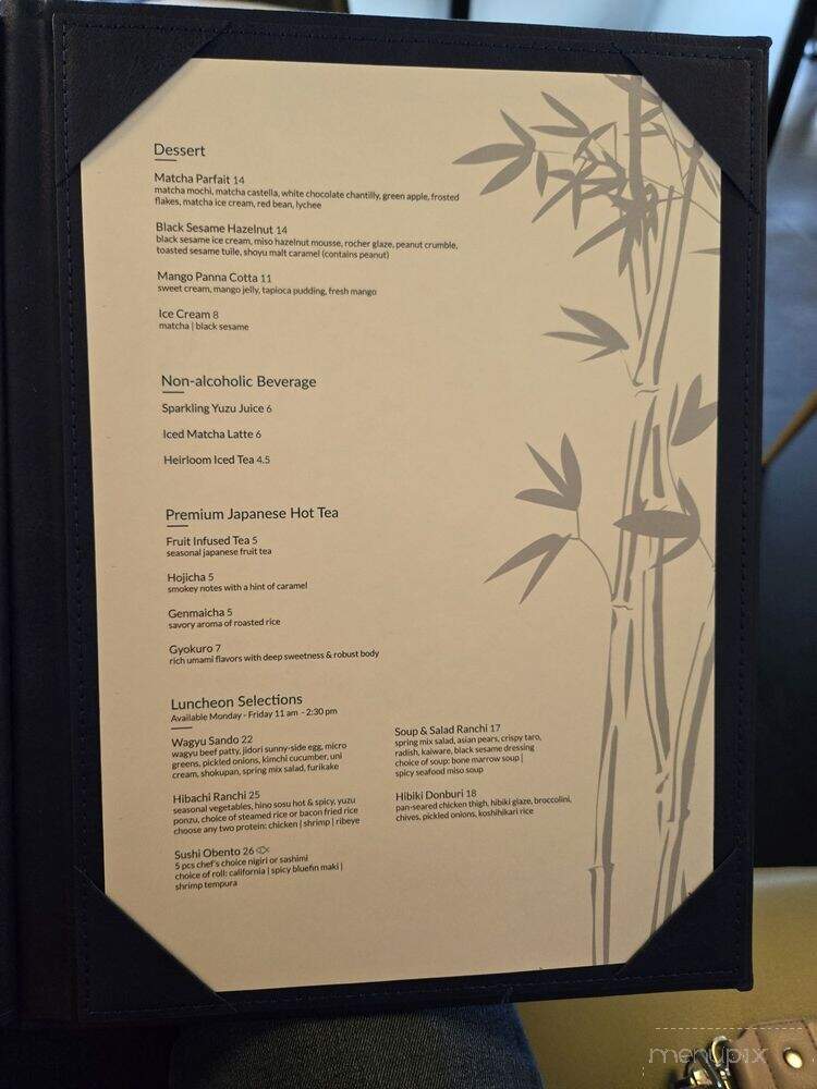 O-IZA - Fresno, CA menu_pic