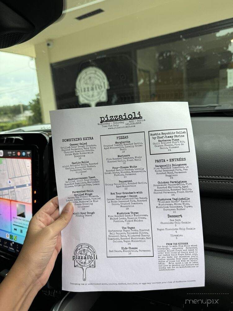 Pizzaioli - West Palm Beach, FL menu_pic