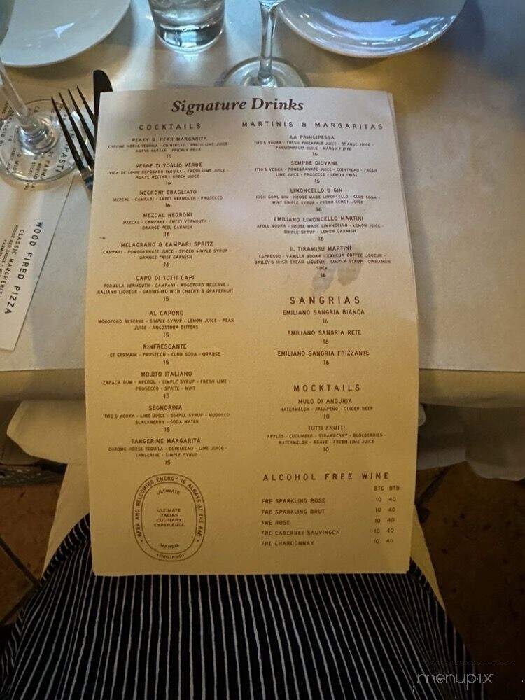 Emiliano Italian - Wellington, FL menu_pic