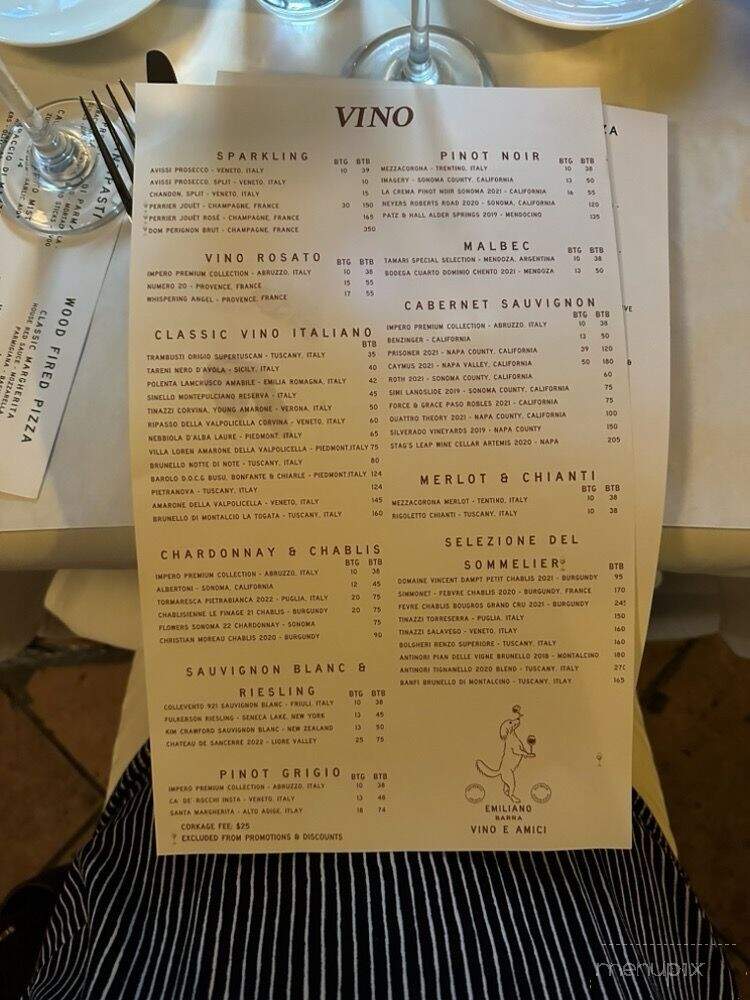 Emiliano Italian - Wellington, FL menu_pic