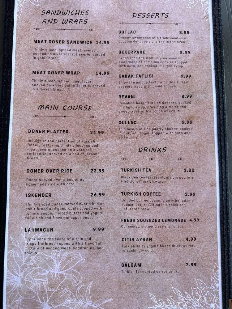 CITIR Turkish Doner Kebab - Boca Raton, FL menu_pic