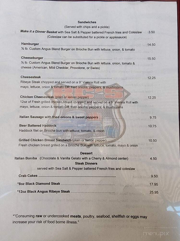 RC's Bar & Grill - Benton, PA menu_pic