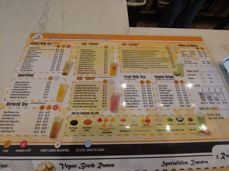 Bubblebee X Ramen - Ashburn, VA menu_pic