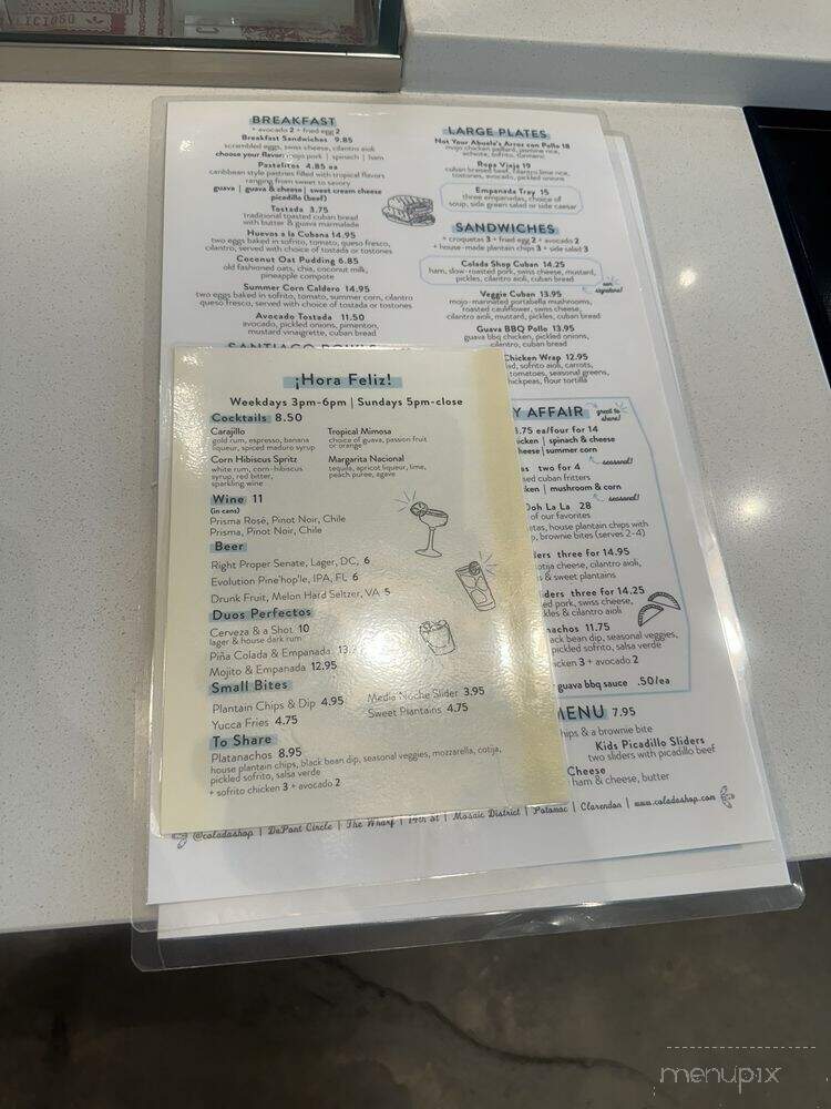 Colada Shop - Arlington, VA menu_pic