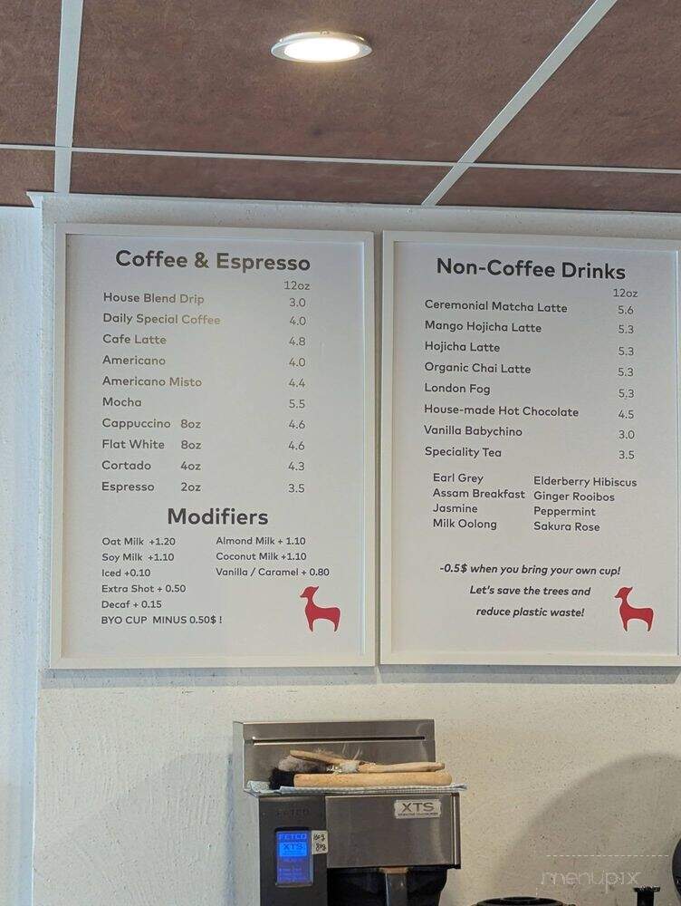 Doe Coffee - Vancouver, BC menu_pic