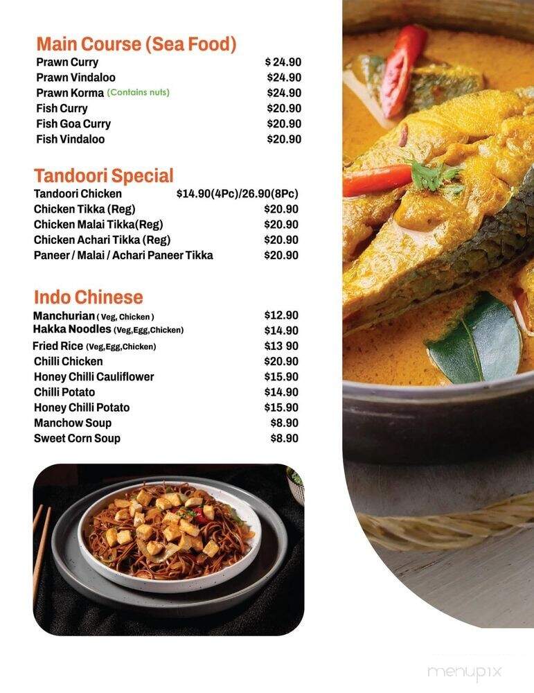 House Of India - Vancouver, BC menu_pic