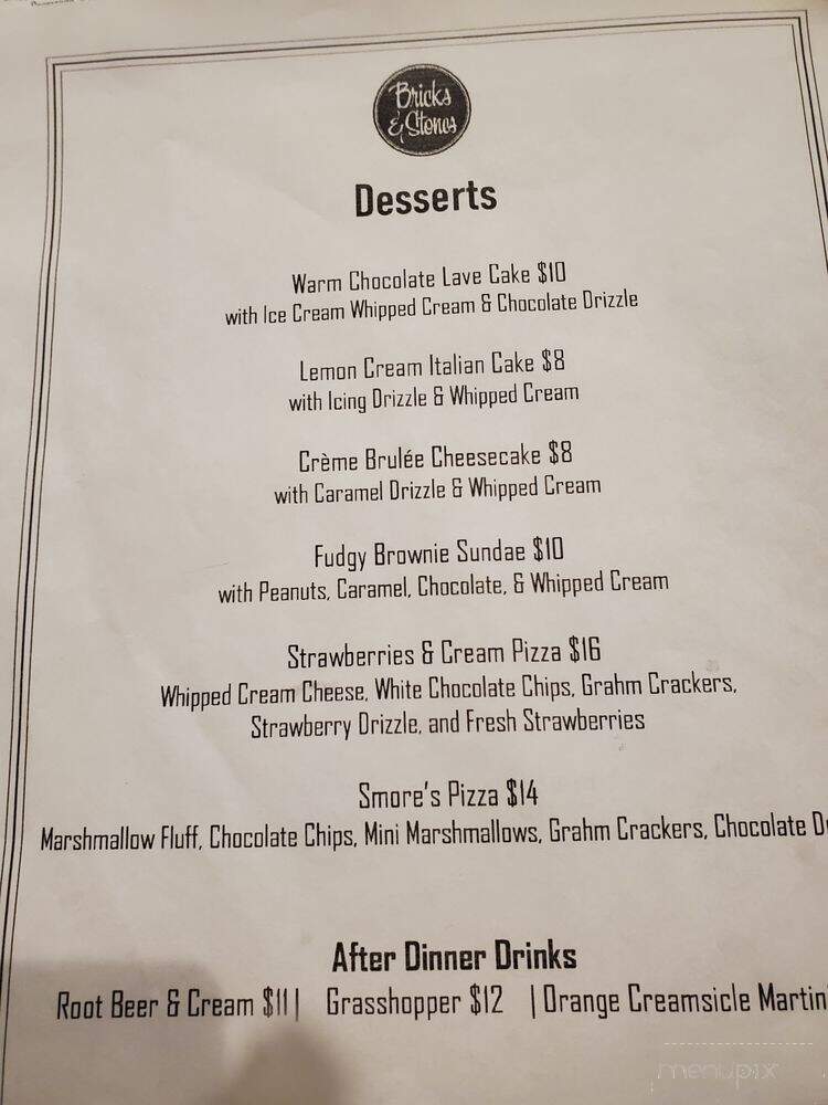 Bricks & Stones - Orfordville, WI menu_pic