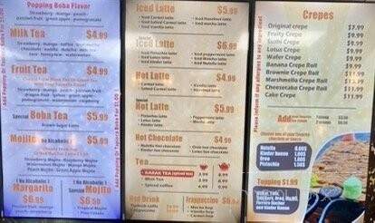 Bubble & Crepe House - Columbus, OH menu_pic