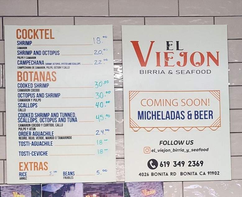 El Viejon Birria and Seafood - Bonita, CA menu_pic