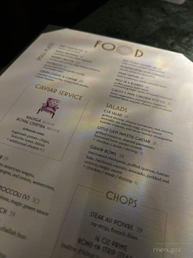 Chelsea Living Room - New York, NY menu_pic