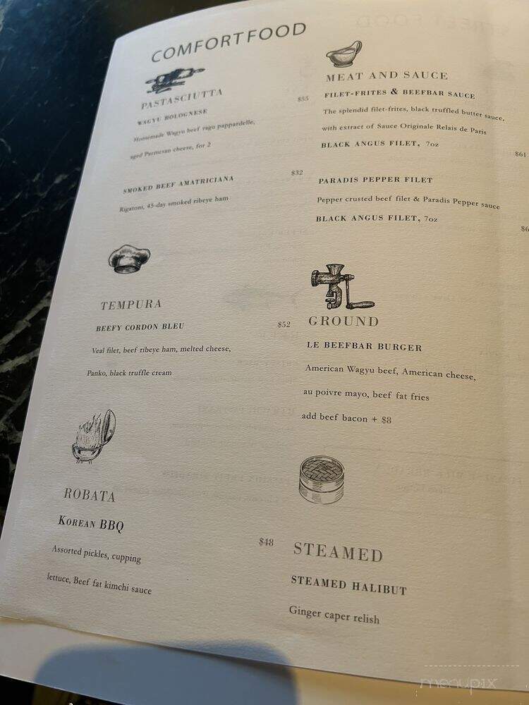 BeefBar - New York, NY menu_pic