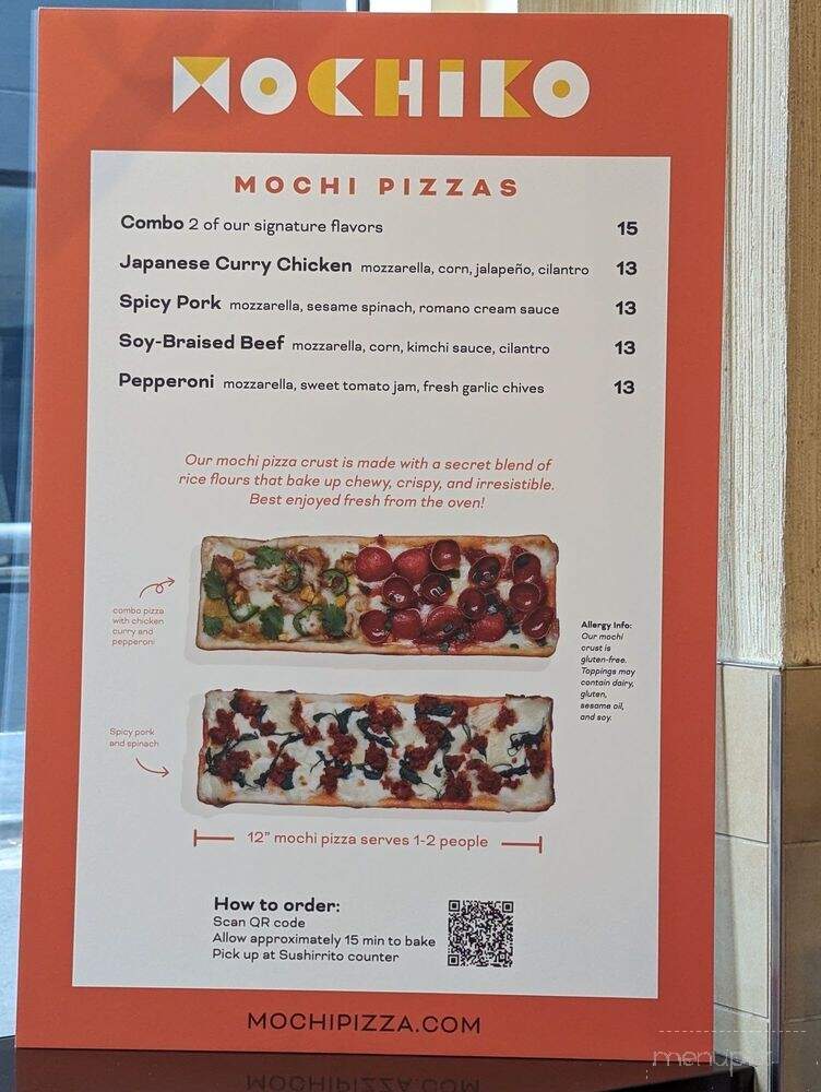 Mochiko Mochi Pizza - San Francisco, CA menu_pic
