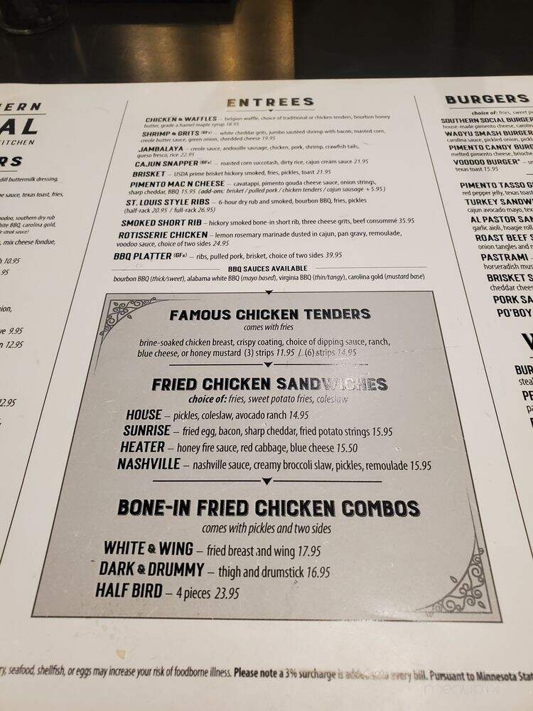 Southern Social - Woodbury, MN menu_pic