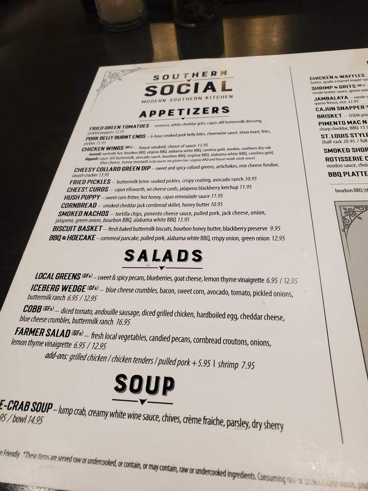 Southern Social - Woodbury, MN menu_pic