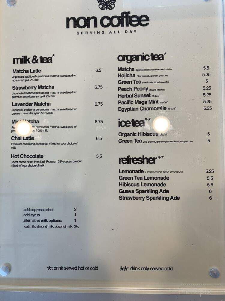 Enchanted Coffee - Santa Ana, CA menu_pic