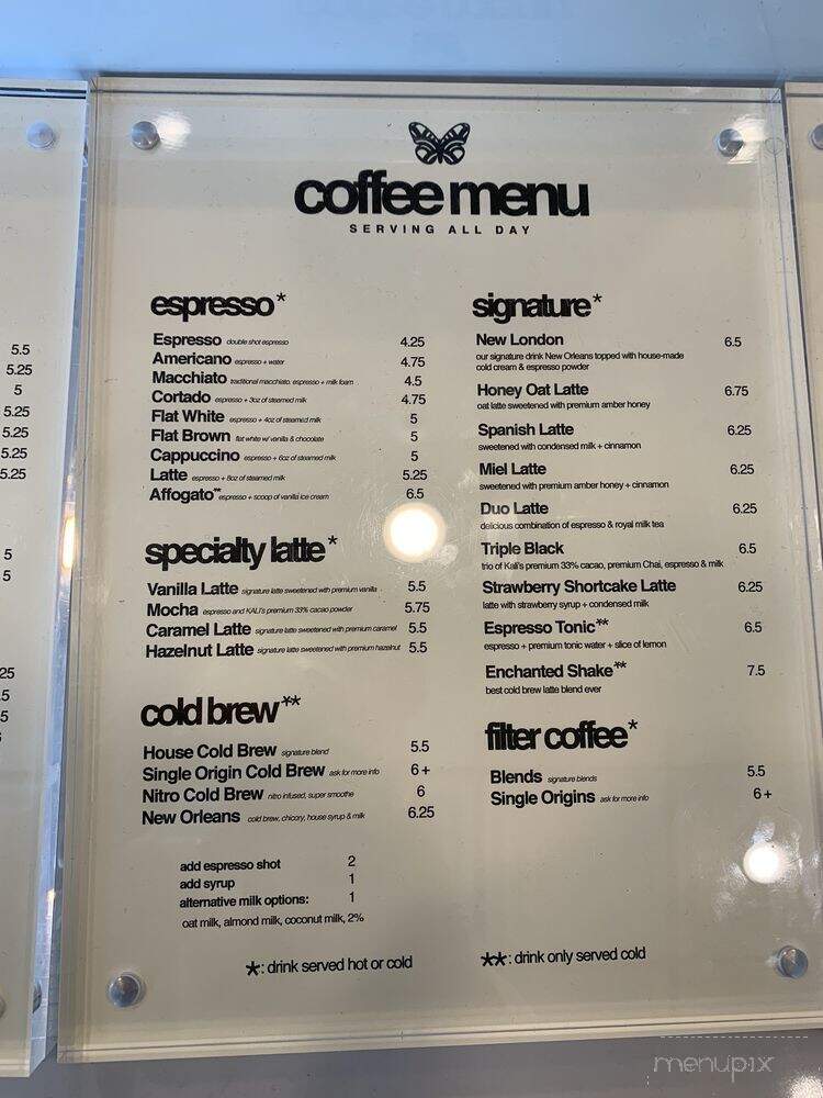Enchanted Coffee - Santa Ana, CA menu_pic