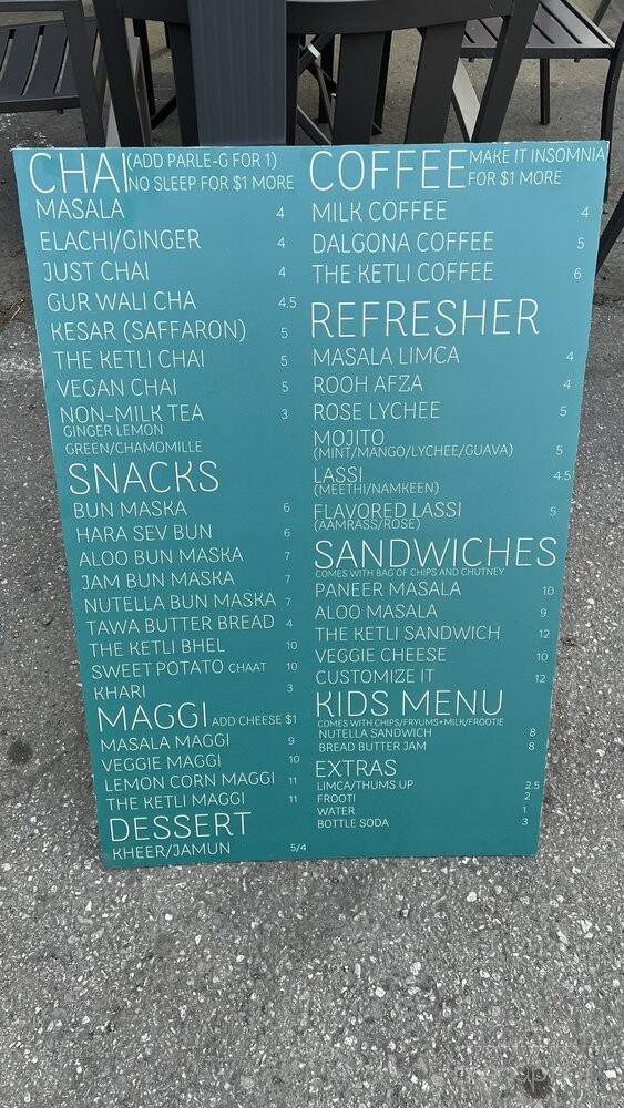 The Ketli Chai - Sunnyvale, CA menu_pic