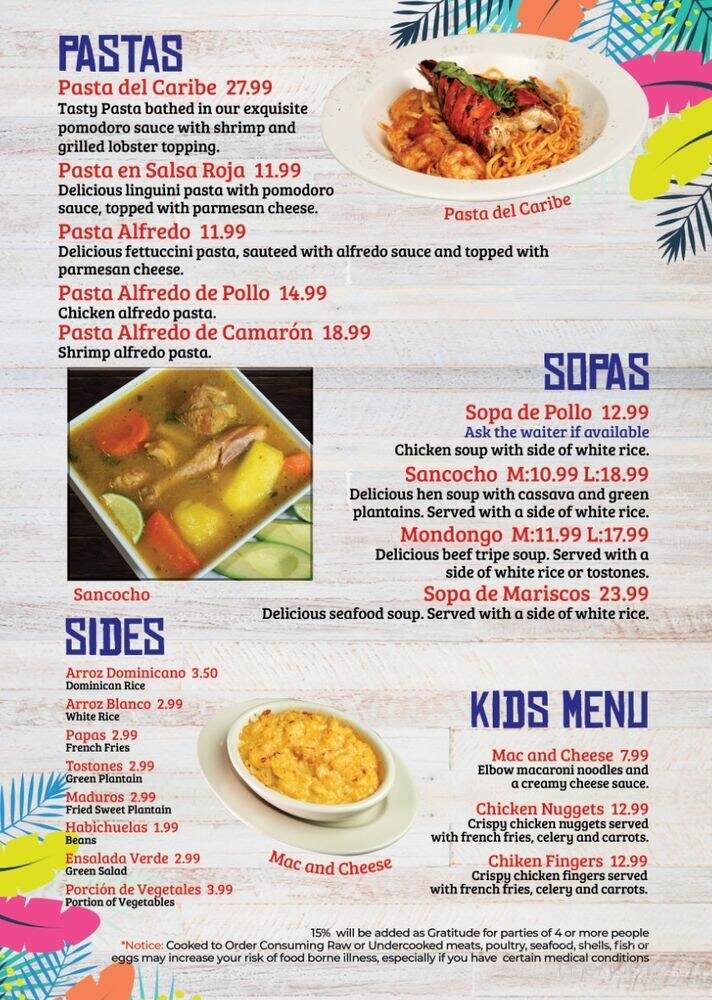 Versace - Lawrenceville, GA menu_pic