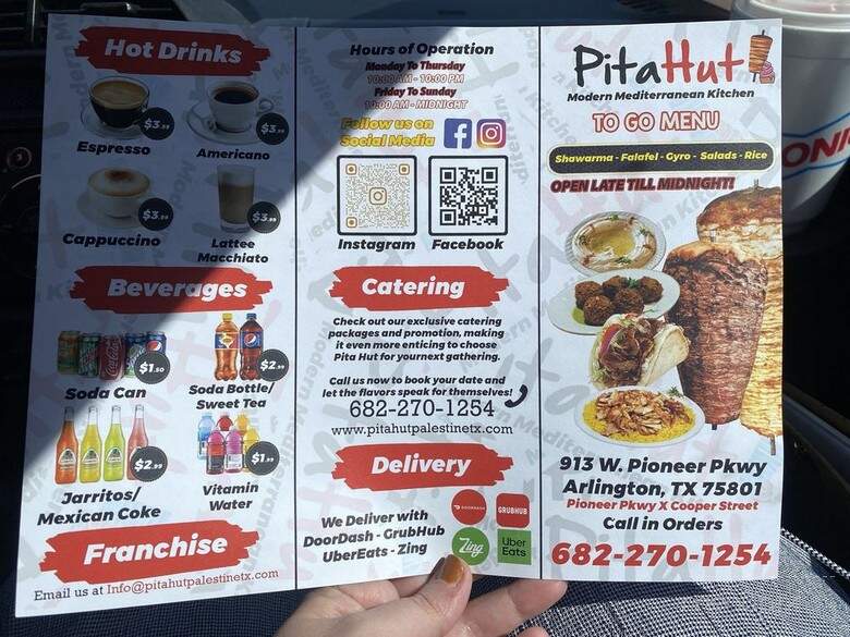 Pita Hut - Arlington, TX menu_pic