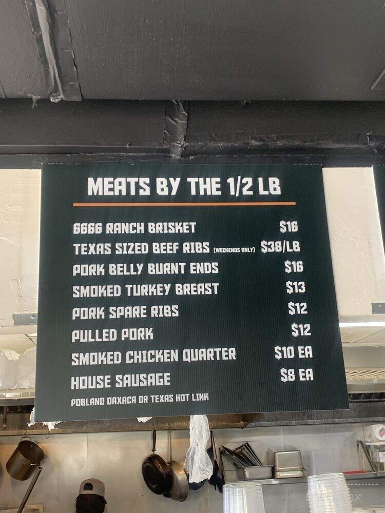 Hurtado Barbecue - Fort Worth, TX menu_pic