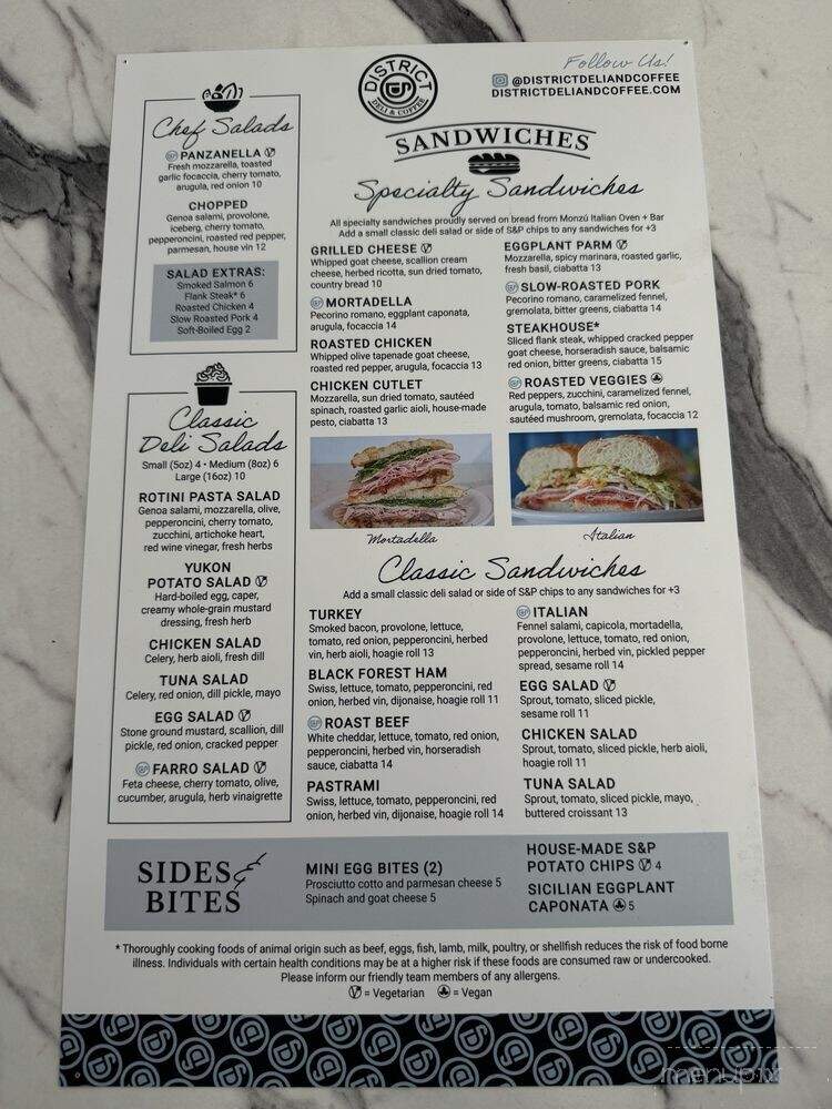 District Deli & Coffee - Las Vegas, NV menu_pic