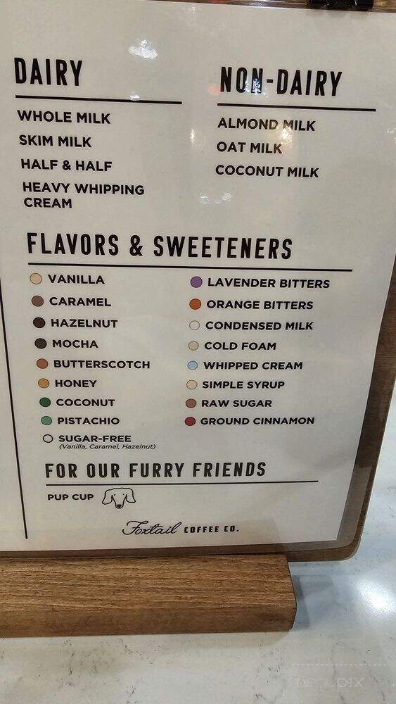 Foxtail Coffee - Las Vegas, NV menu_pic