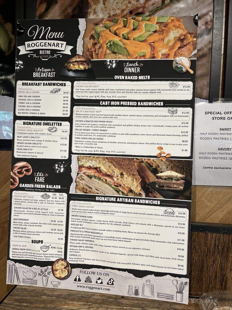 Roggenart European Bakery, Bistro & Cafe - Arlington, VA menu_pic