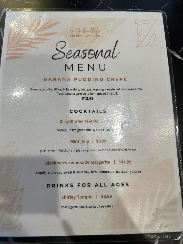 Le Gabrielle Crepes & Waffles - Monroe, GA menu_pic