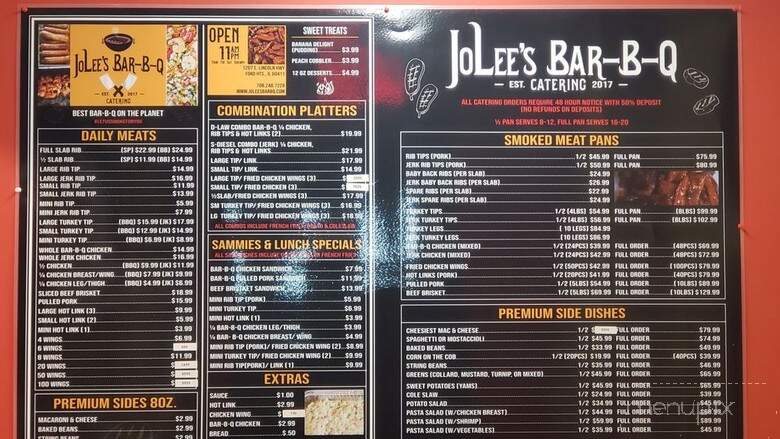 JoLee's BBQ & Catering - Ford Heights, IL menu_pic