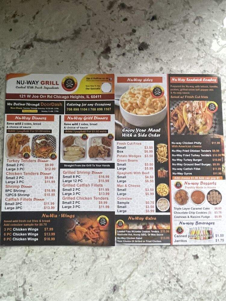 Nu Way Grill - Chicago Heights, IL menu_pic