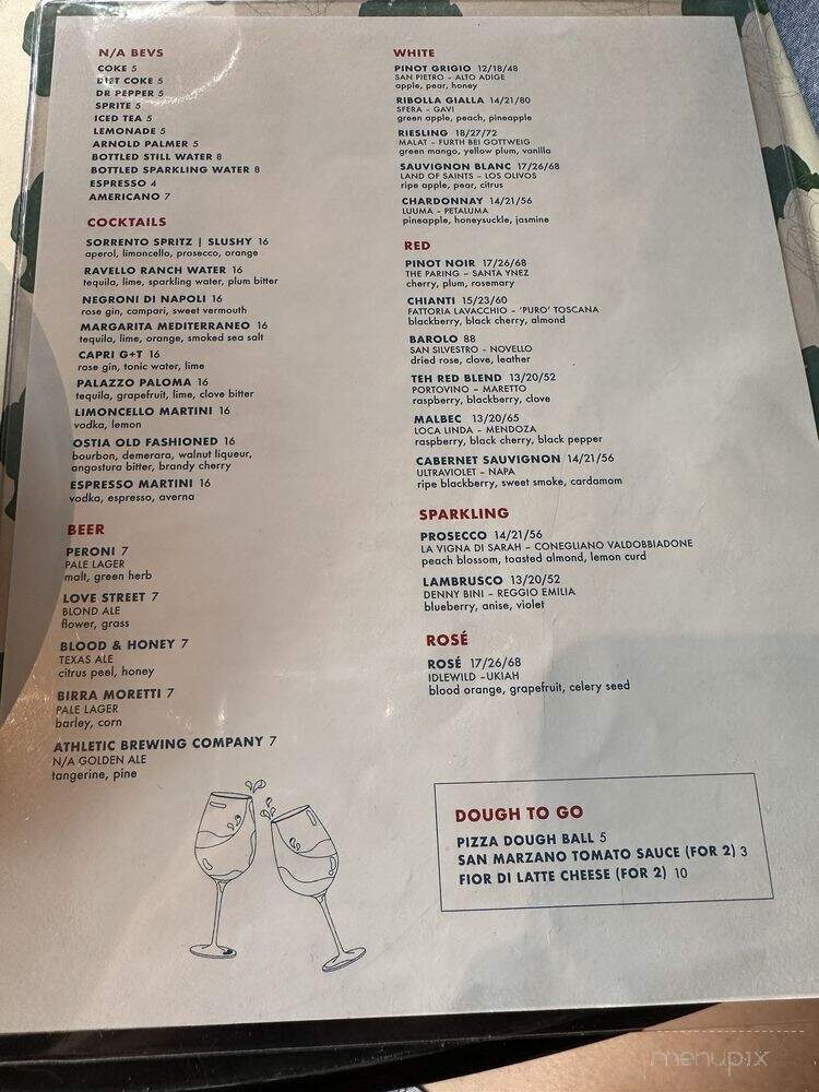 Pizzana - Houston, TX menu_pic