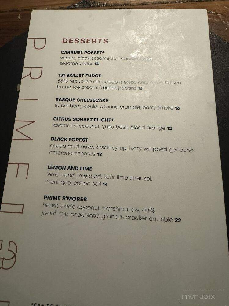 Prime 131 - Houston, TX menu_pic