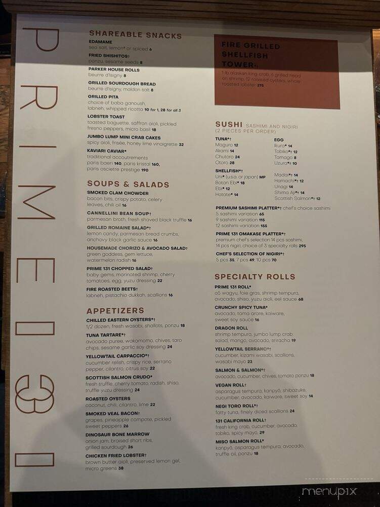 Prime 131 - Houston, TX menu_pic