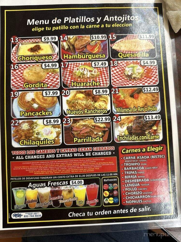 Tres Marias Taqueria - Houston, TX menu_pic