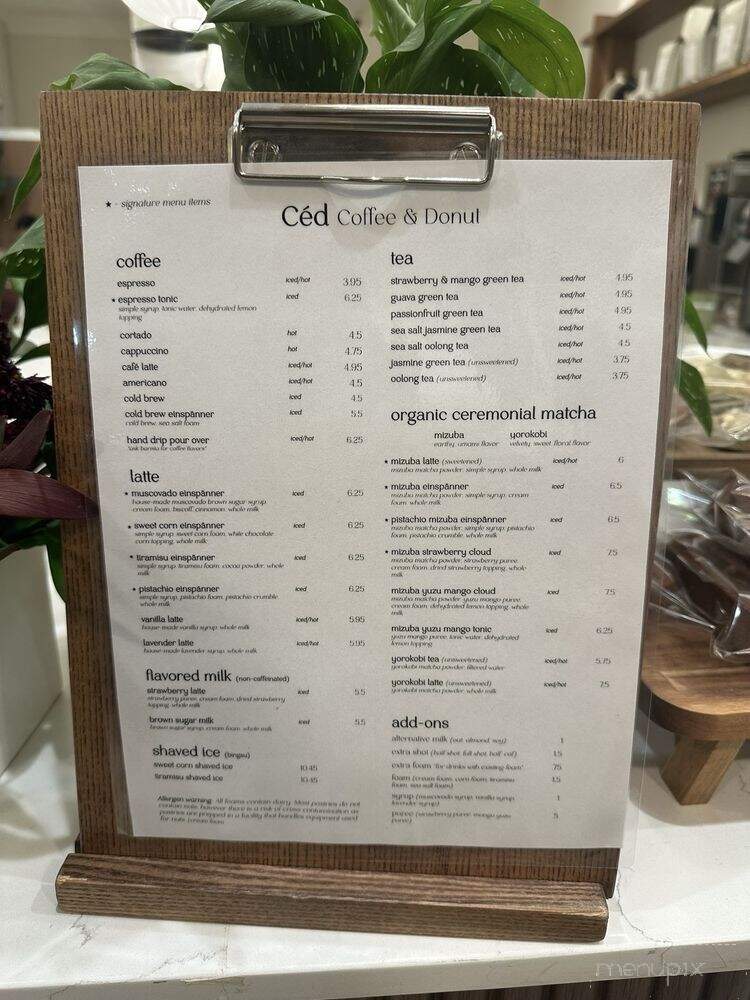 Ced Coffee & Donut - Garden Grove, CA menu_pic
