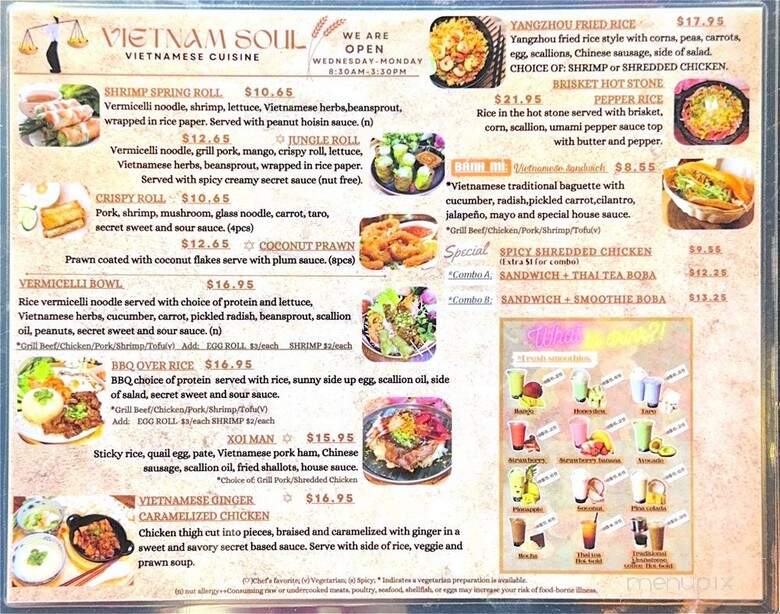 Vietnam Soul - Oakland, CA menu_pic