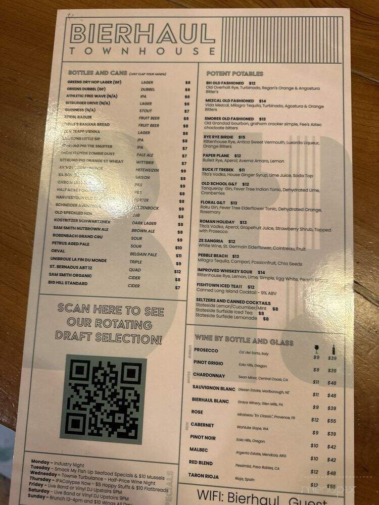 Bierhaul - West Chester, PA menu_pic
