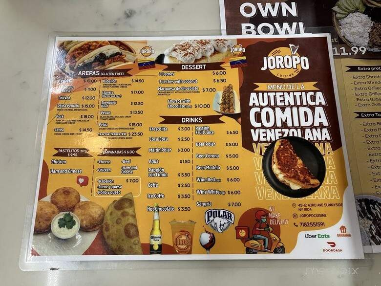 Joropo Cuisine - Sunnyside, NY menu_pic
