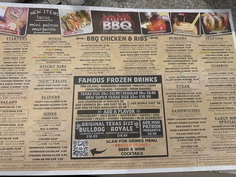 Dallas BBQ - Brooklyn, NY menu_pic