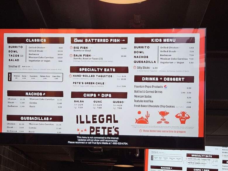 Illegal Pete's - Lakewood, CO menu_pic