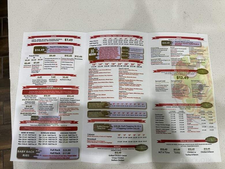 Napolis's Pizzeria - North Las Vegas, NV menu_pic