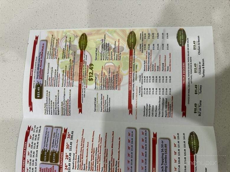 Napolis's Pizzeria - North Las Vegas, NV menu_pic