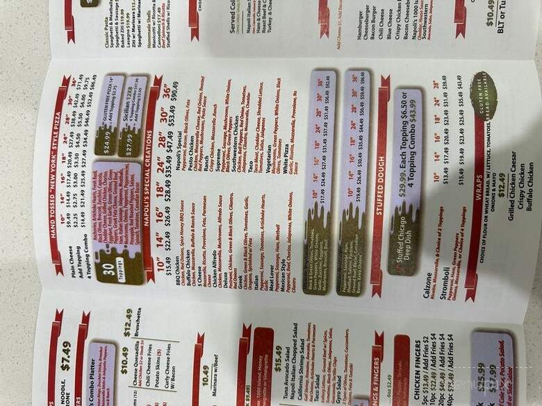 Napolis's Pizzeria - North Las Vegas, NV menu_pic