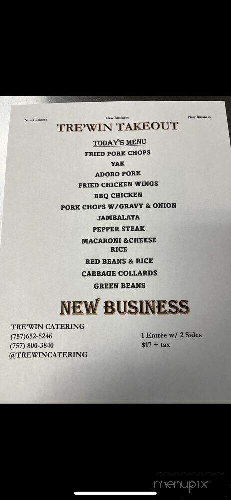 TreWin Takeout - Portsmouth, VA menu_pic