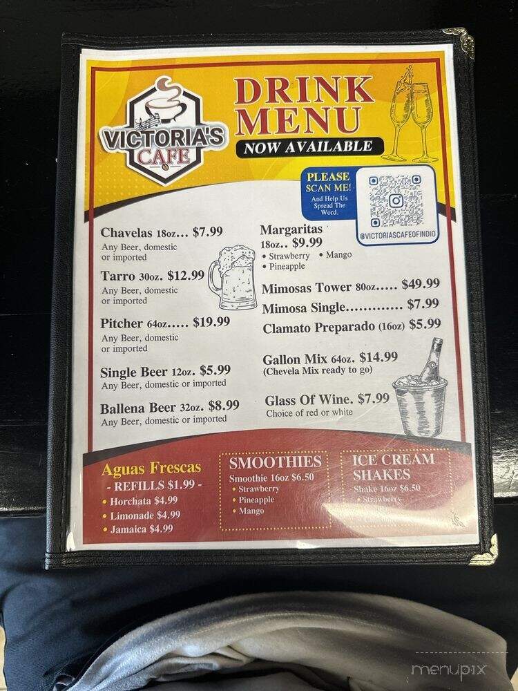 Victoria's Cafe - Indio, CA menu_pic
