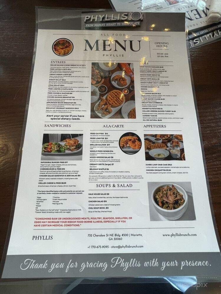 Phyllis - Marietta, GA menu_pic