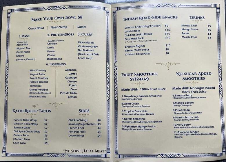 The Desi Tadka - Milton, GA menu_pic
