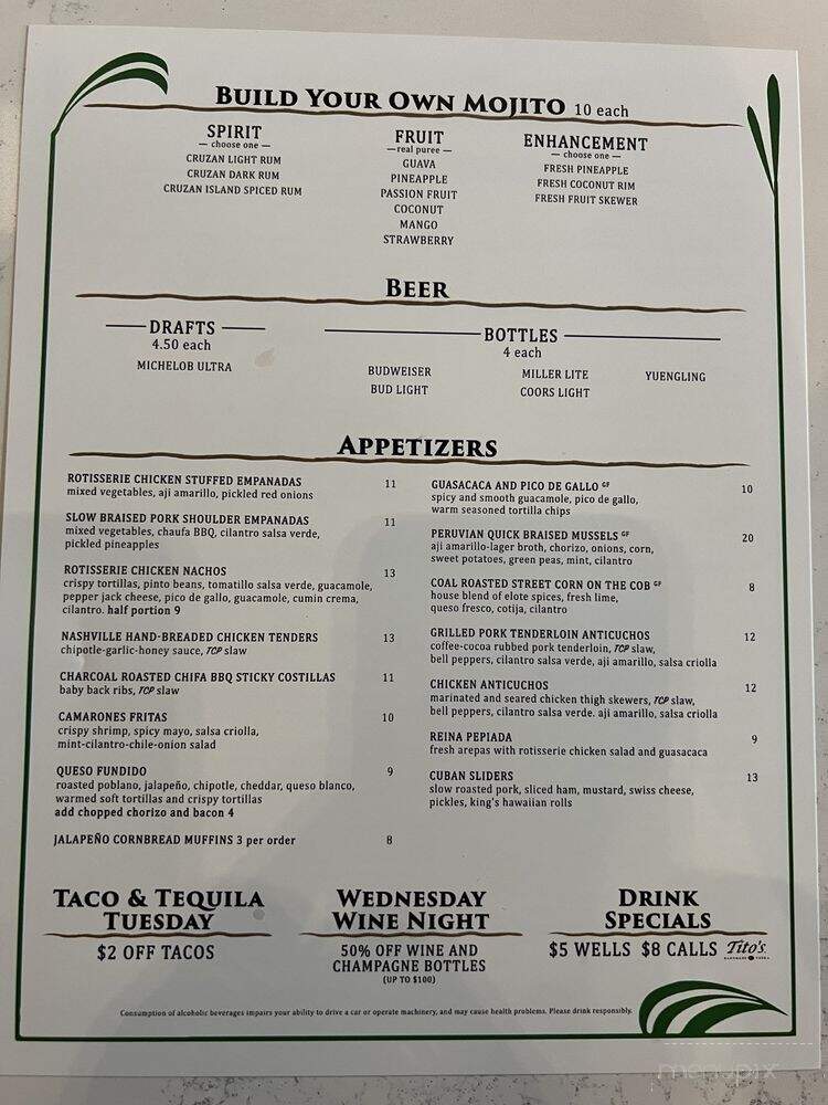 The Chicken Place Latin Rotisserie & Cocktail Bar - Port St. Lucie, FL menu_pic