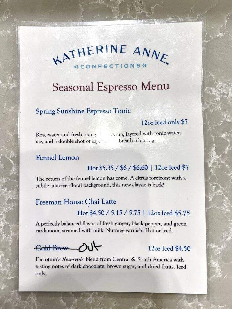 Katherine Anne Confections - Chicago, IL menu_pic